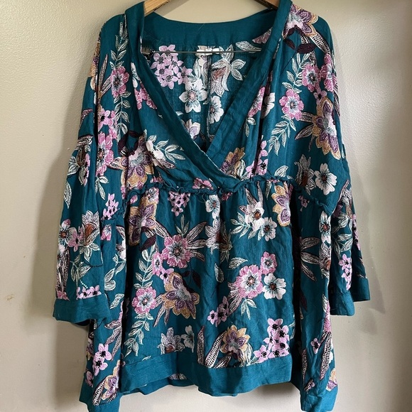 Floral Boho Blouse Maurice’s XL - Picture 1 of 6